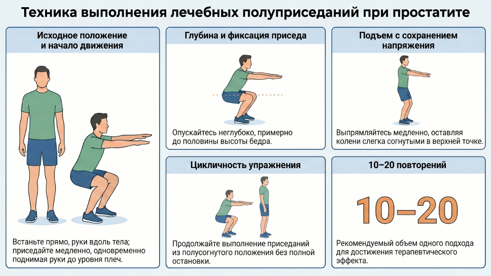 Упражнения при простатите для мужчин