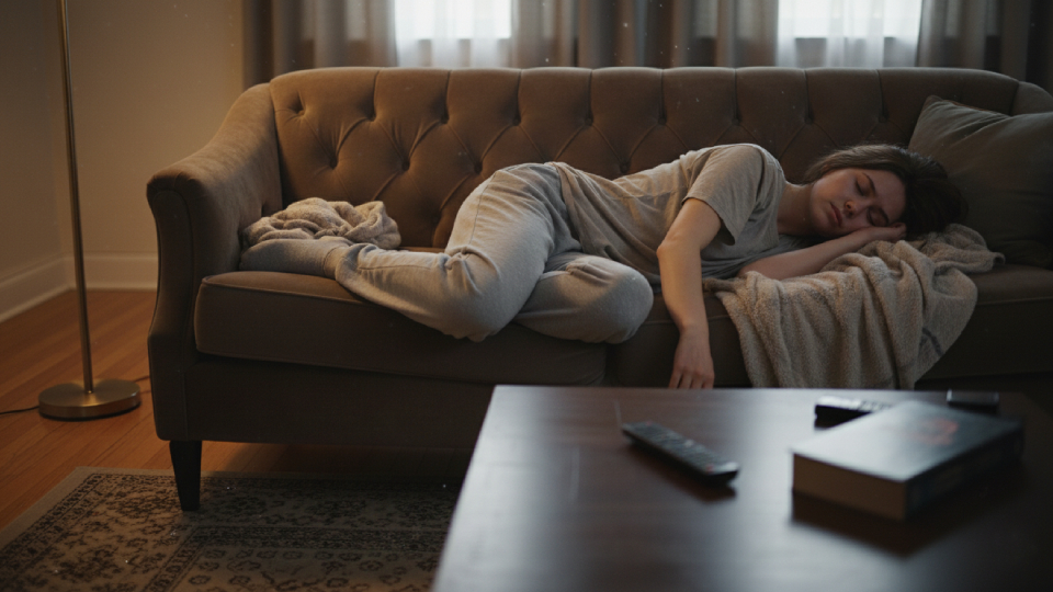 Уставшая девушка