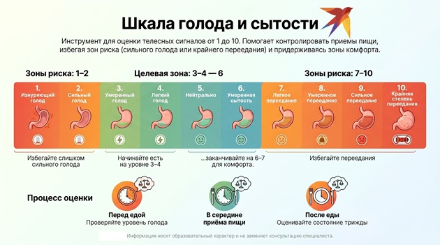 Шкала голода и сытости