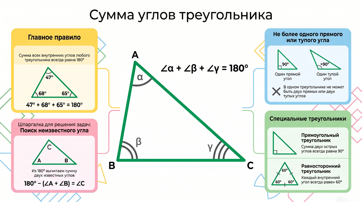Сумма углов треугольника