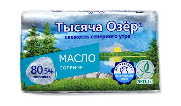 Сливочное масло «Тысяча озер» 80,5 %