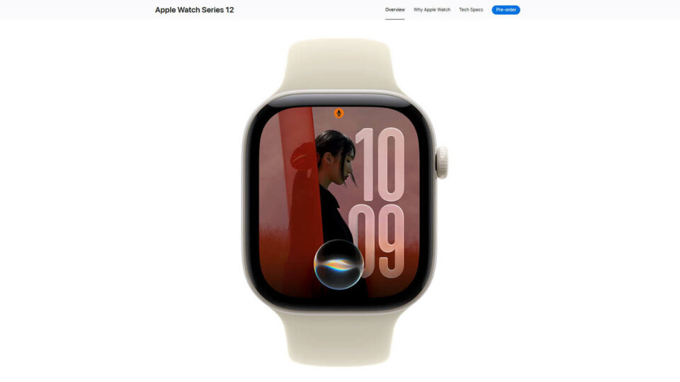 Apple Watch Series 12. Скриншот сайта apple.com