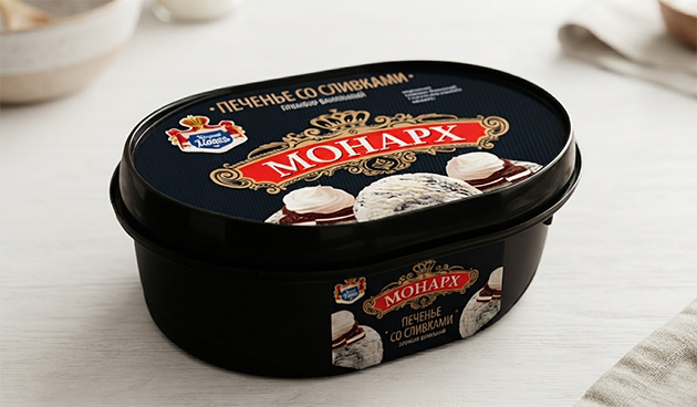 Пломбир ванильный с кусочками бисквита «Монарх»