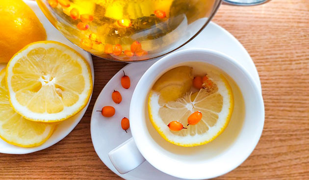 лимонный чай