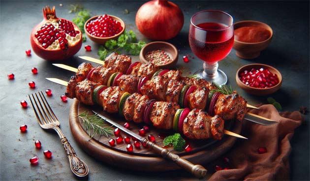 Шашлык на гранатовом соке