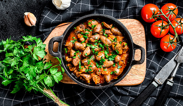 Куриные сердечки