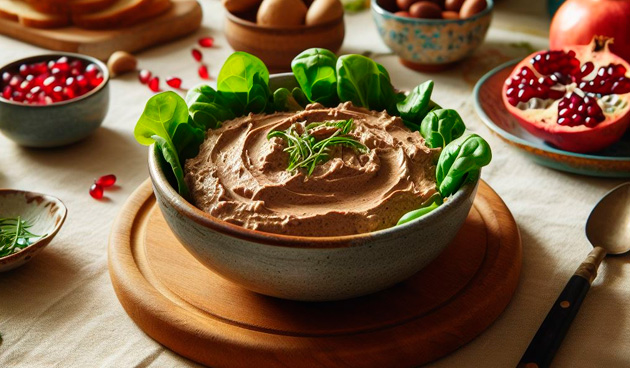 Паштет из куриной печени в гранатовом желе