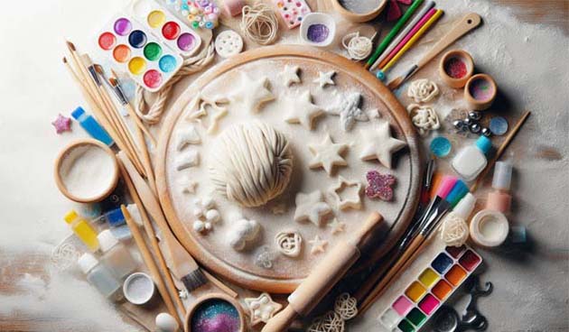 Тесто с глицерином и обойным клеем