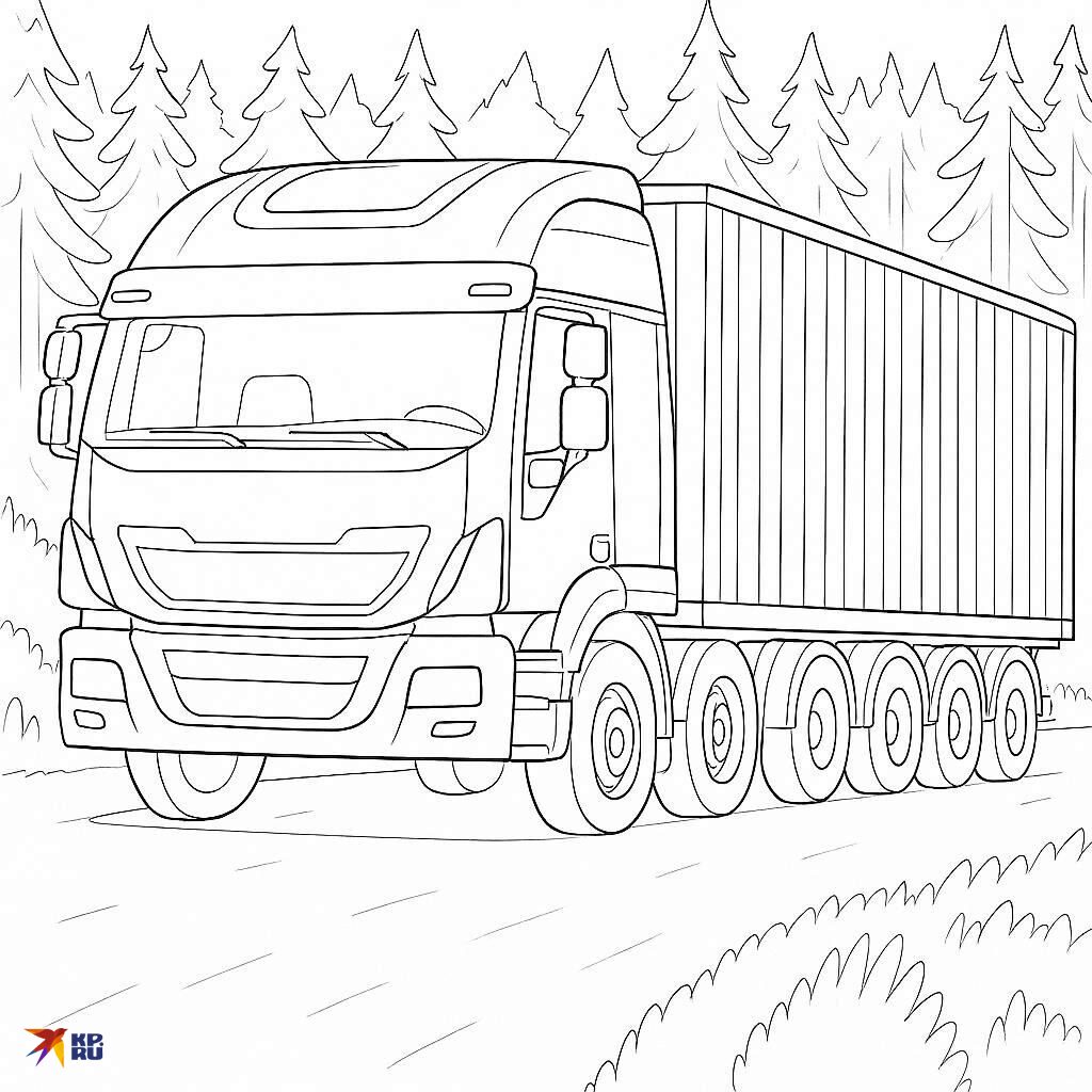 Бесплатные картинки-раскраски для детей с легковыми и грузовыми машинами