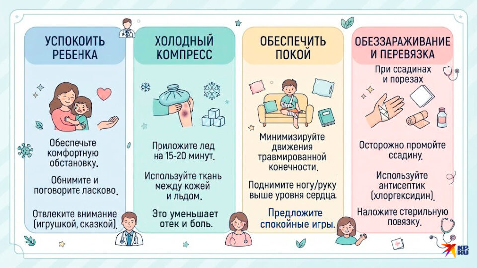Рекомендации врача о детских мазях, гелях, кремах от ушибов и растяжений