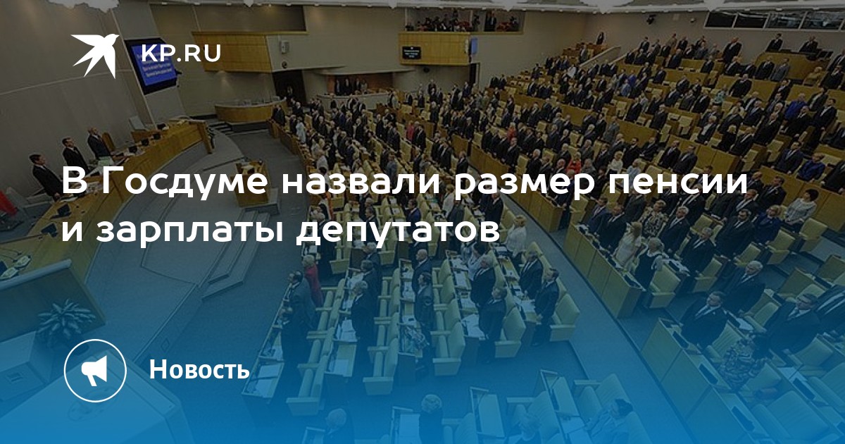 В Госдуме назвали размер пенсии и зарплаты депутатов