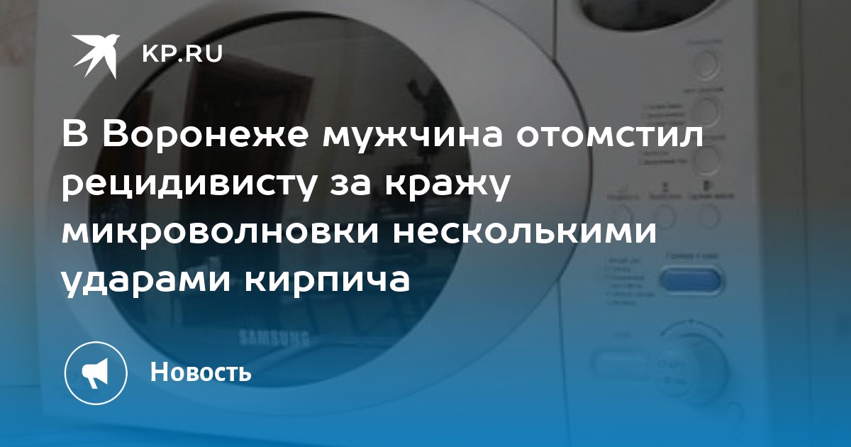 В Воронеже мужчина отомстил рецидивисту за кражу микроволновки несколькими ударами кирпича - Vimarsana News
