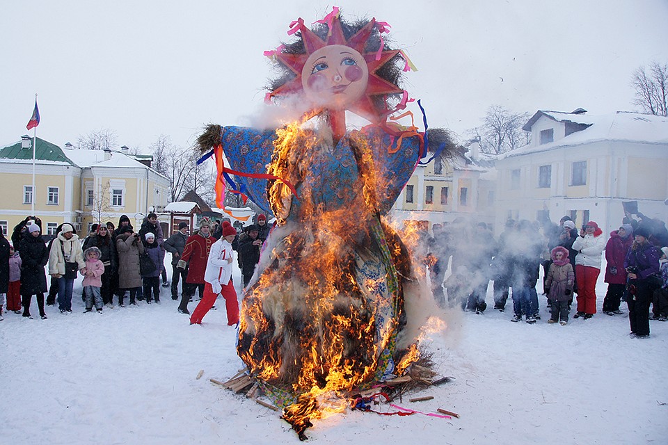 Картинка масленица сжигание чучела