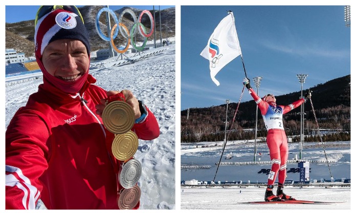 Лыжник Александр Большунов тремя золотыми, одной серебряной и одной бронзовой медалью заработал себе 16,2 миллиона рублей. Фото: Инстаграм Александра Большунова