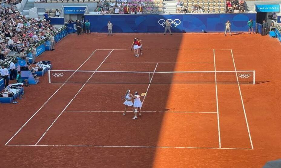 Андреева и Шнайдер в финале ОИ, фото снимок экрана