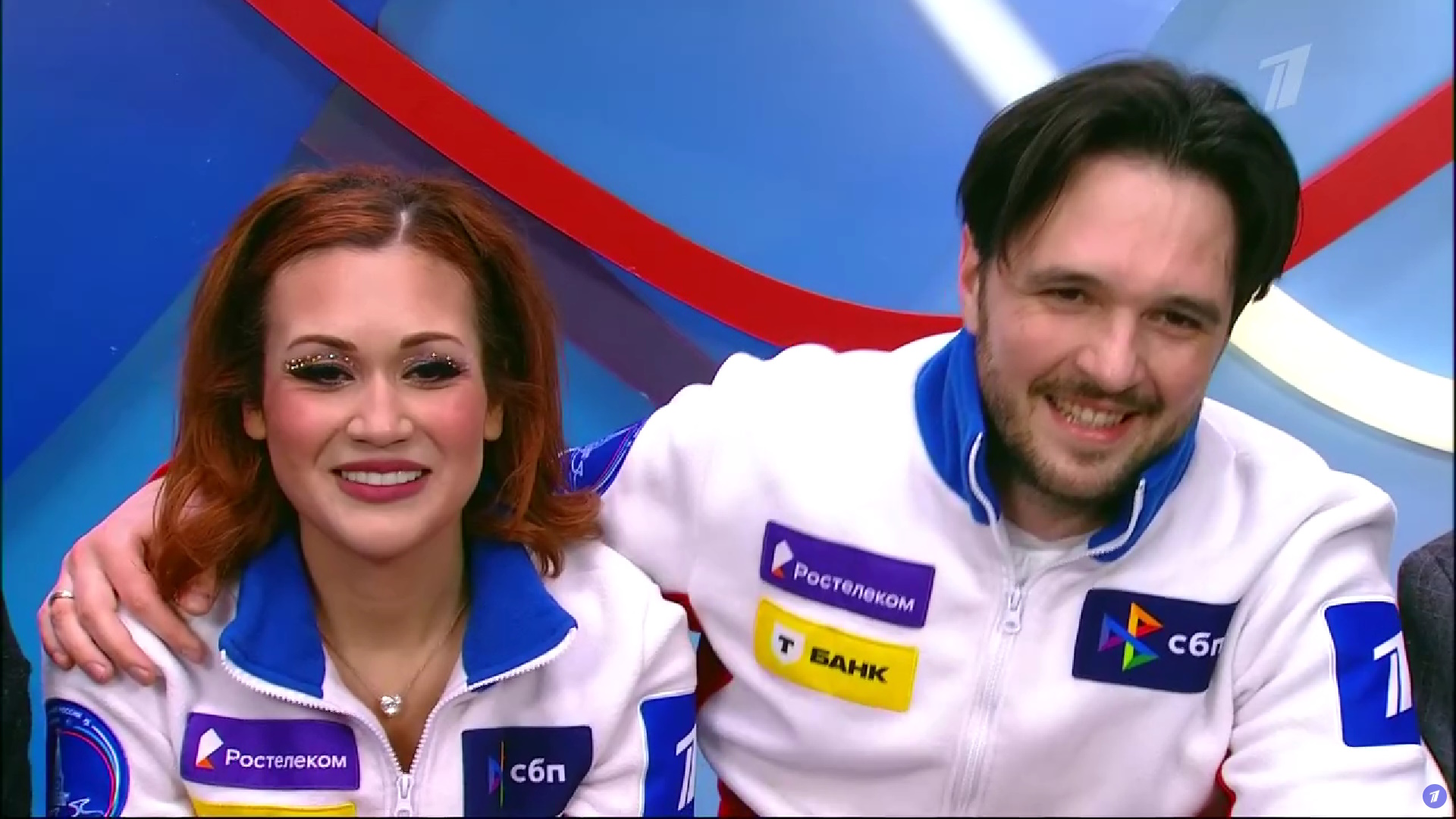 Елизавета Худайбердиева и Егор Базин. Фото: стоп-кадр прямого эфира 