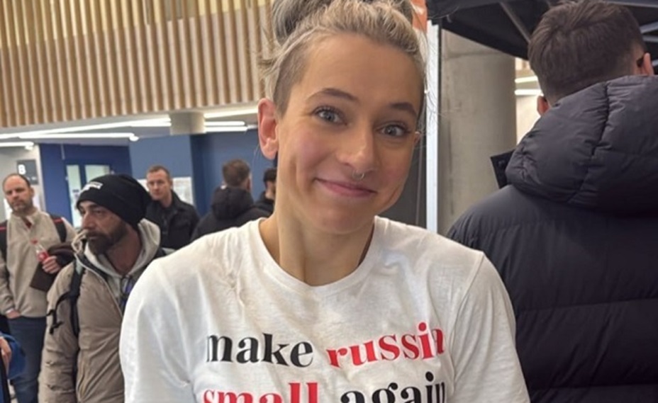 Литовская спортсменка Дудайте дисквалифицирована за отказ снять антироссийскую футболку. Фото: соцсети