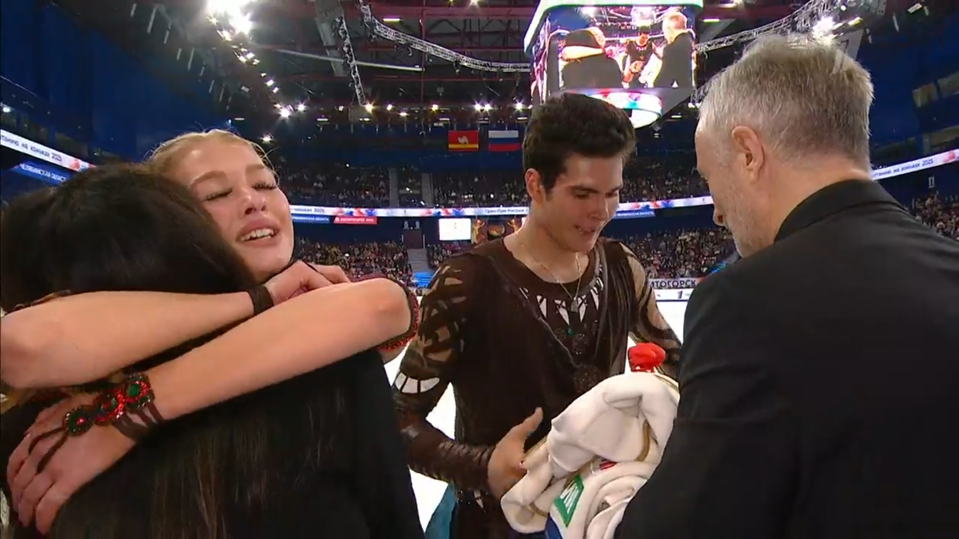 Софья Леонтьева и Даниил Горелкин. Фото: стоп-кадр прямого эфира 