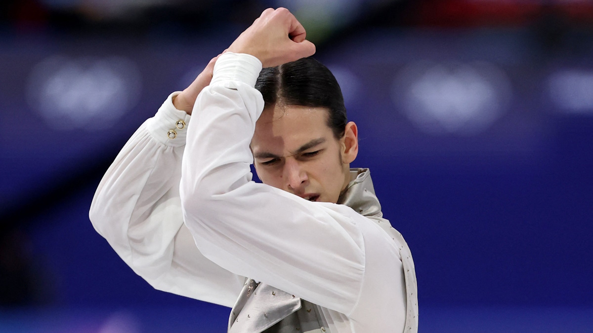 Фигурист Петр Гуменник в произвольной программе Олимпиады-2026. Фото: REUTERS