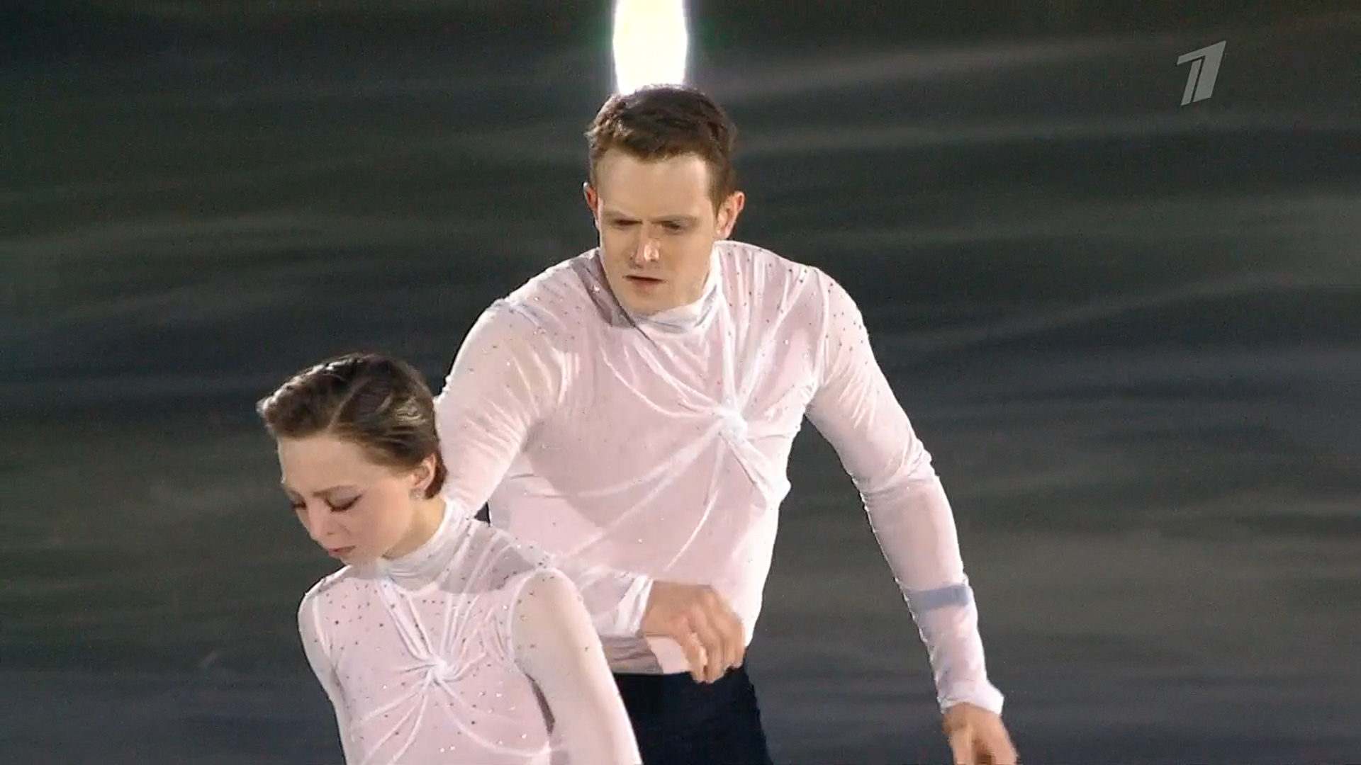 Александра Бойкова и Дмитрий Козловский. Фото: стоп-кадр прямого эфира